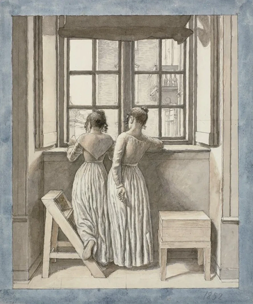 Ved et Vindue I Kunstnerens Atelier
