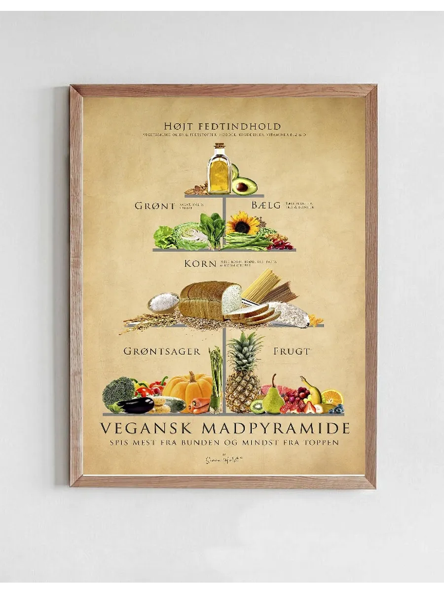 Vegansk Mad Pyramide, papir