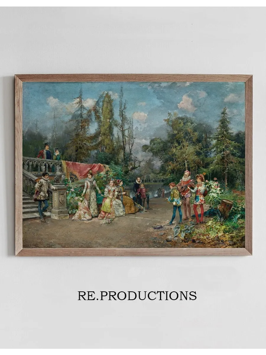 Venetian Court, Minstrel Scene