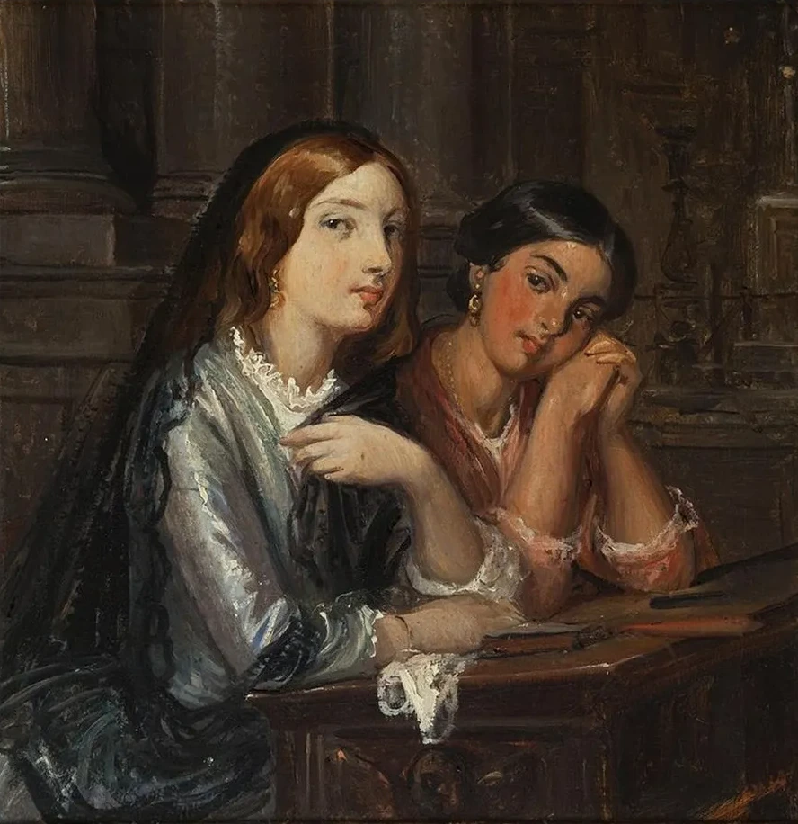 Venetian Women in a Church (outline for a Painting with the Same Title, 1854)