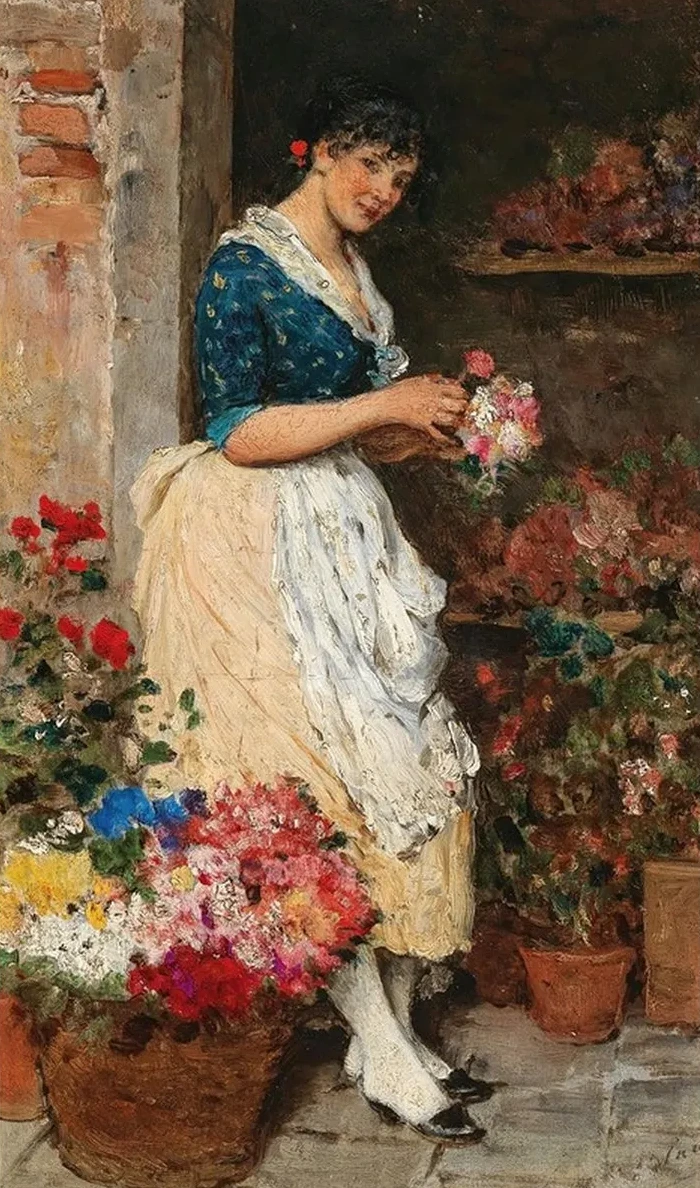 Venezianisches Blumenm Dchen