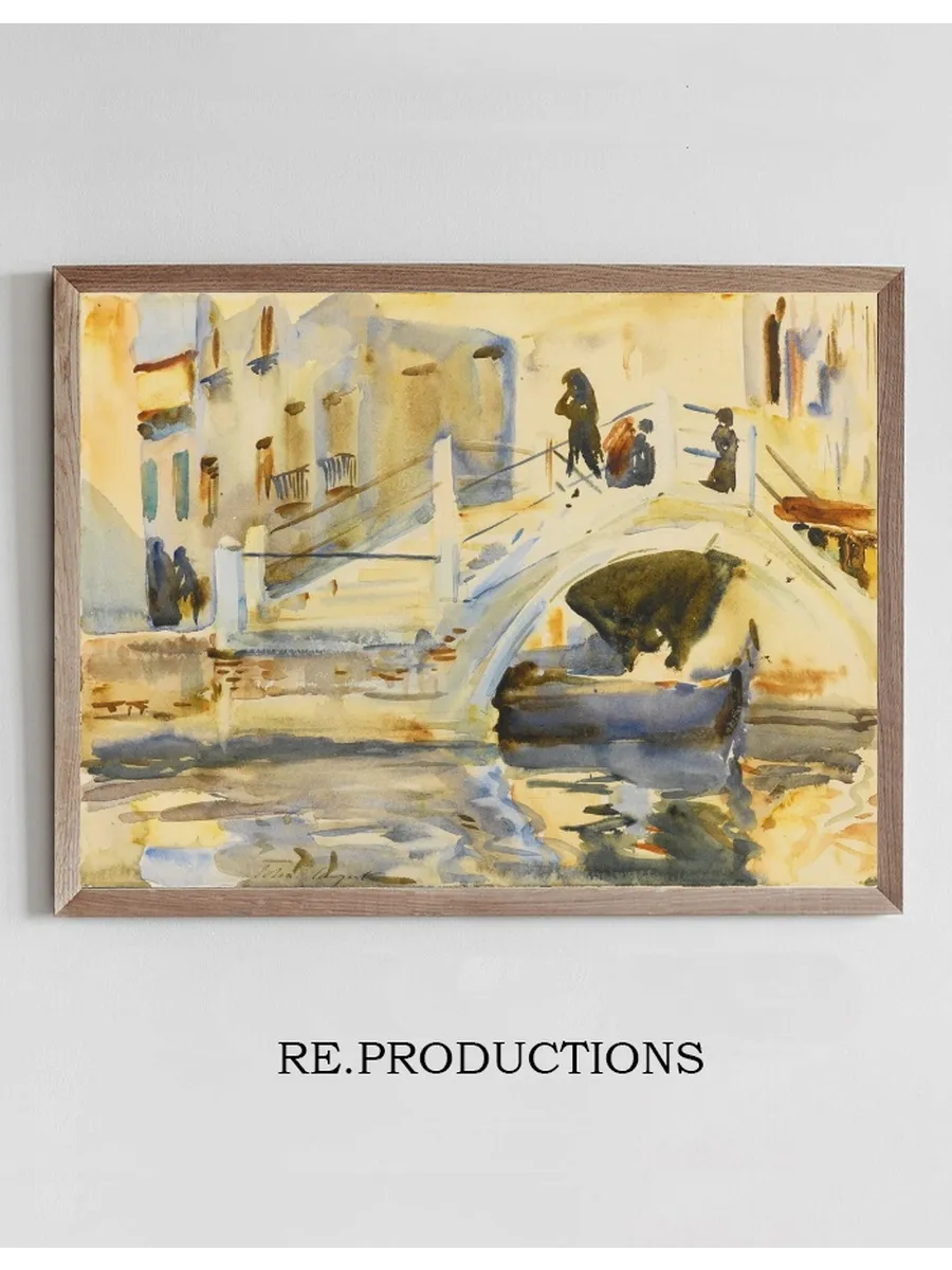 Venice Bridge with Figures