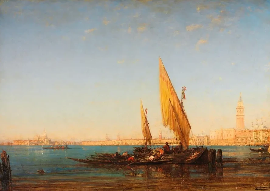 Venice a Scene with Boats