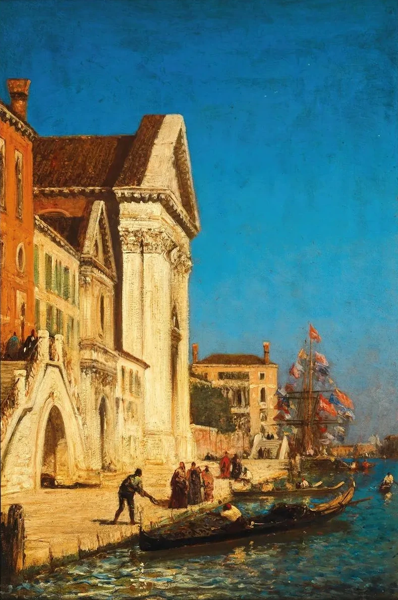 Venice, Canale Della Giudecca Near the Church of Santa Maria del Rosario