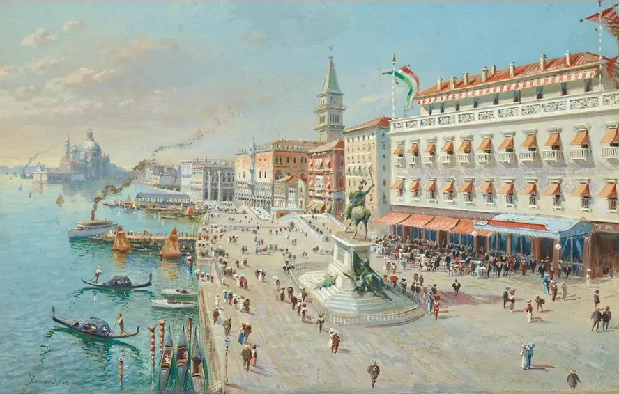 Venice, a Bird's Eye View with Santa Maria della Salute in the Distance