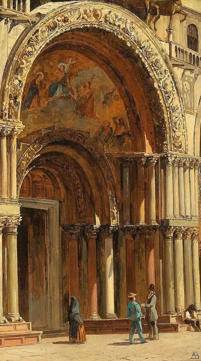 Venice, the Entrance to St Mark's Basilica