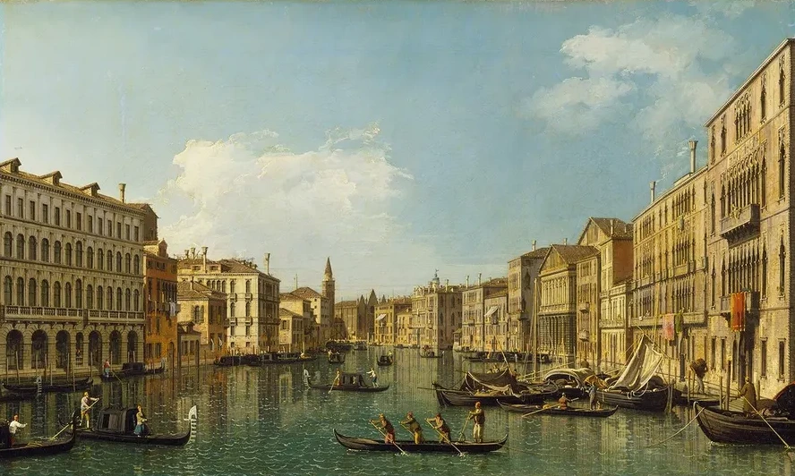 Venice, the Grand Canal from the Palazzo Foscari to the Carit