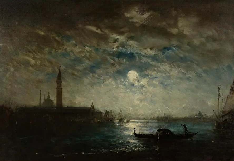 Venise et le Campanile Au Clair de Lune