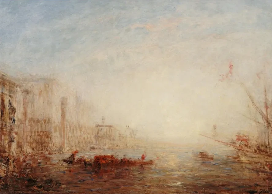 Venise, Le Grand Canal Au Soleil Levant
