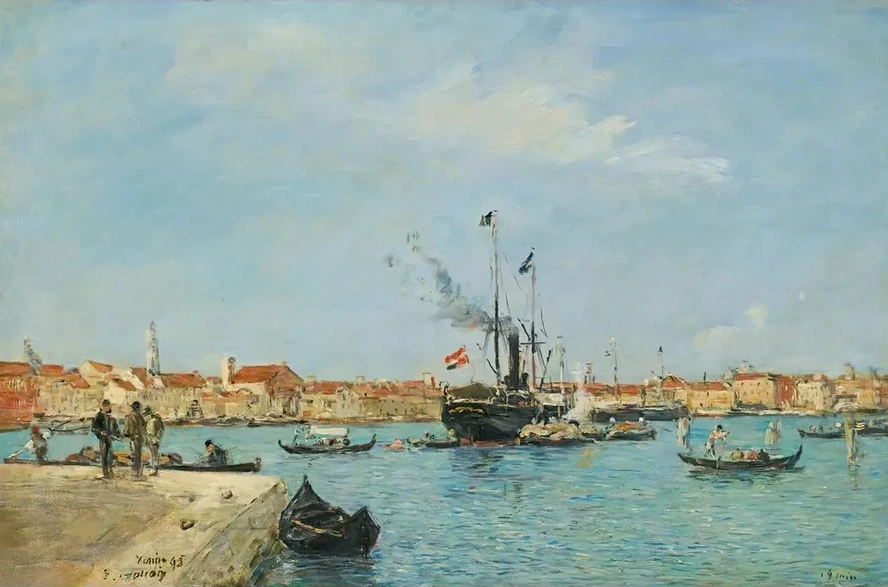 Venise, Le Grand Canal, Vapeurs Et Gondoles