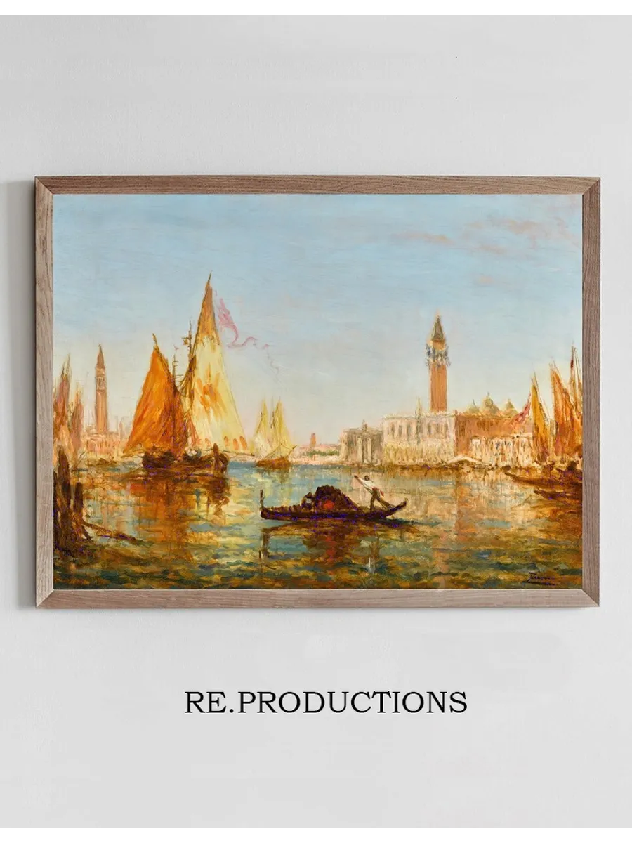 Venise, Gondole et Voiliers Devant le Palais Des Doges et San Giorgio Maggiore