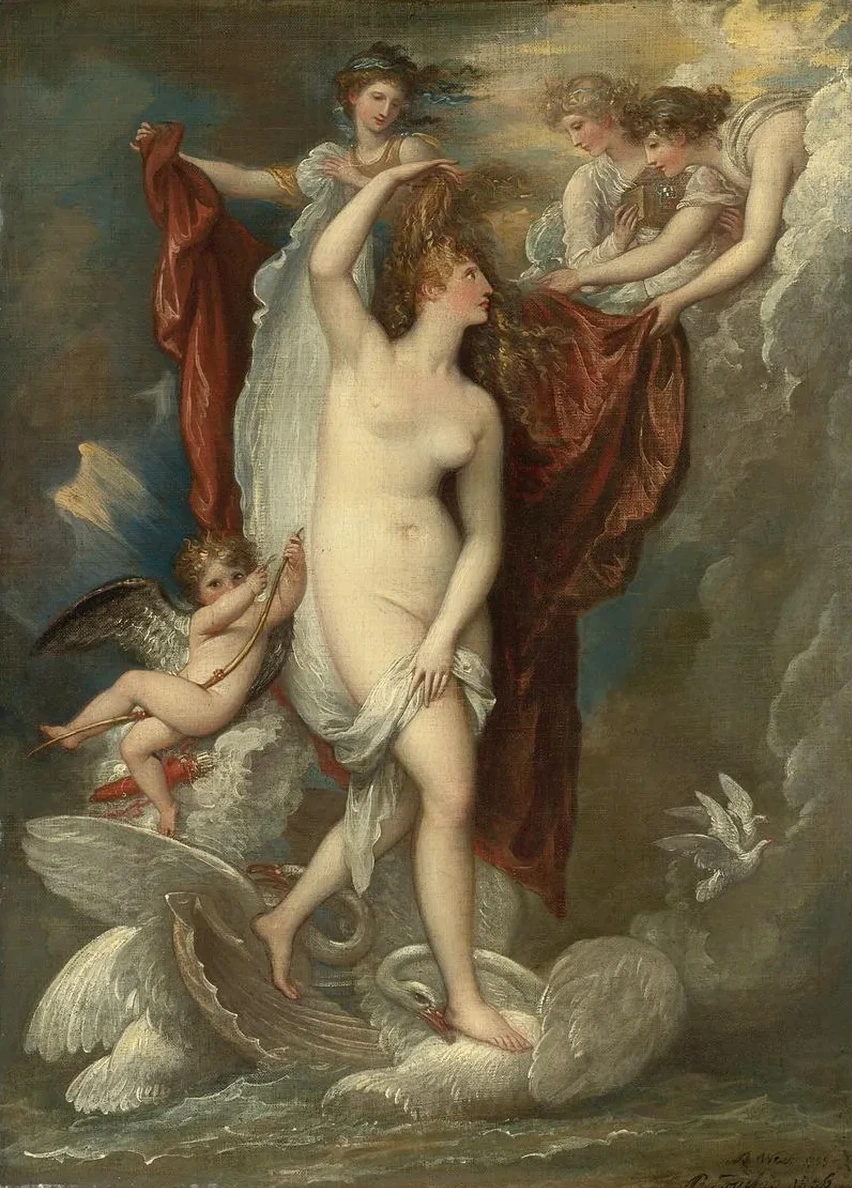 Venus At Her Birth Attired By The Three Graces