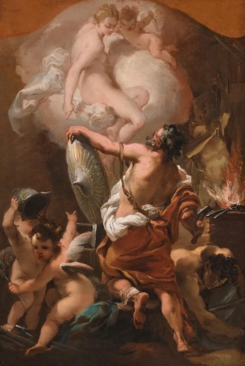 Venus Ordering Armor for Aeneas at Vulcan's Forge
