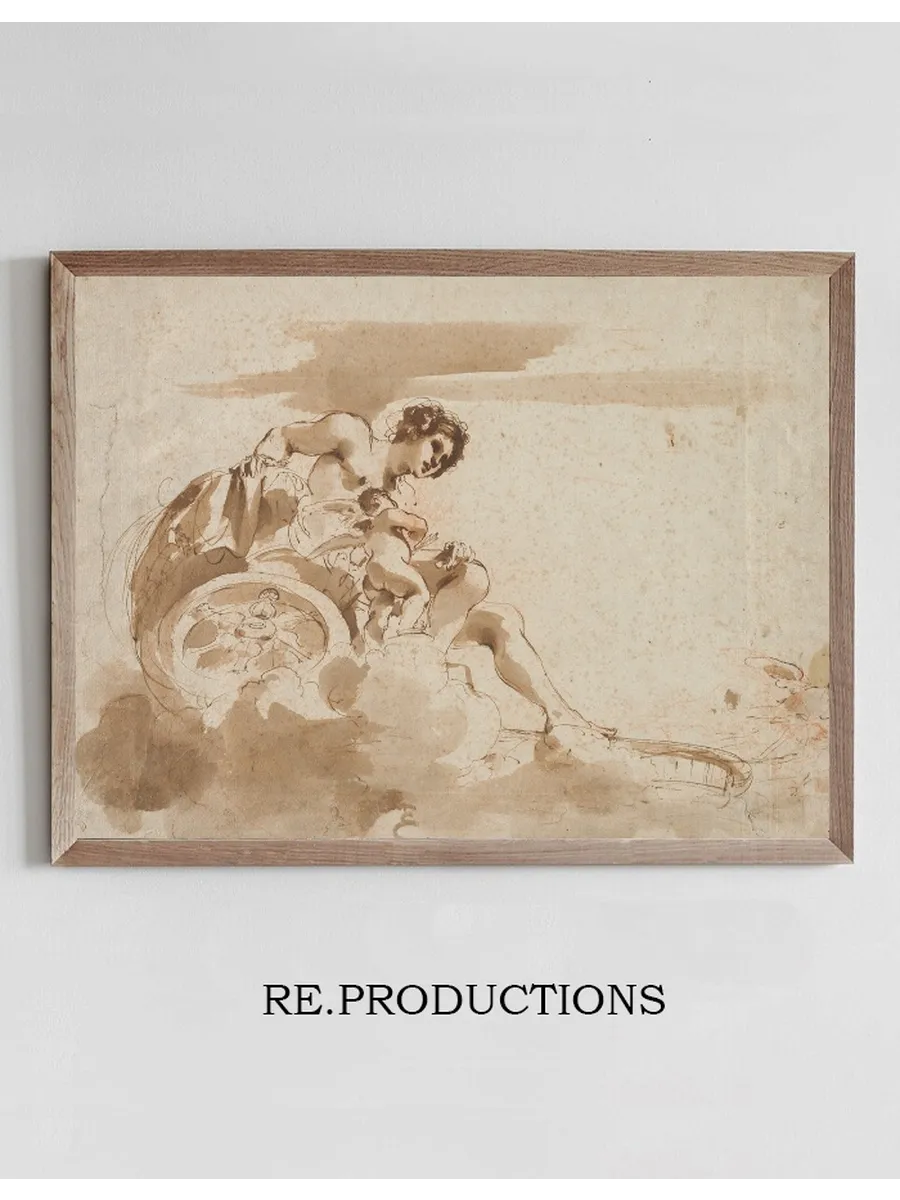 Venus and Cupid in a Chariot