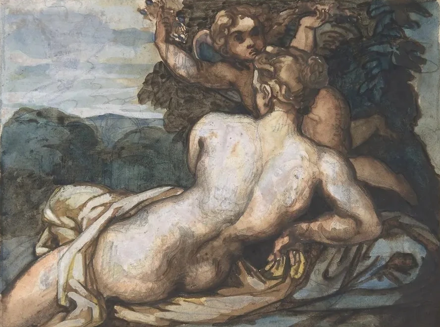 Venus and Cupid in a Landscape, After Annibale Carracci
