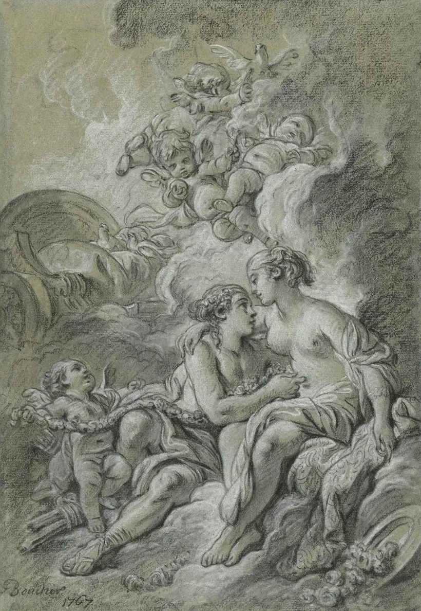 Venus Appuyee Sur Son Cher Adonis