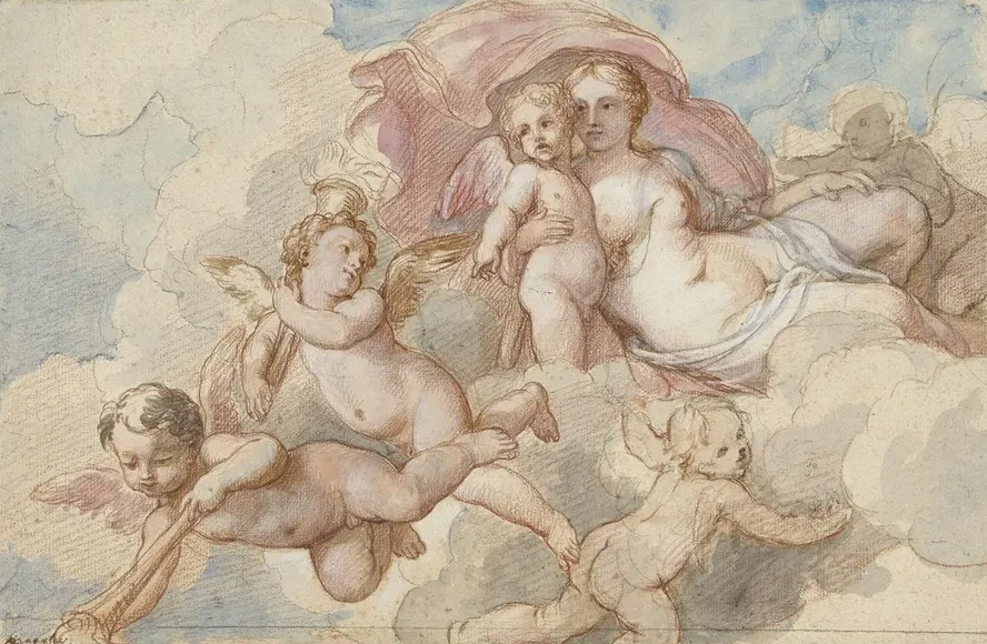 Venus Met Amor En Putti