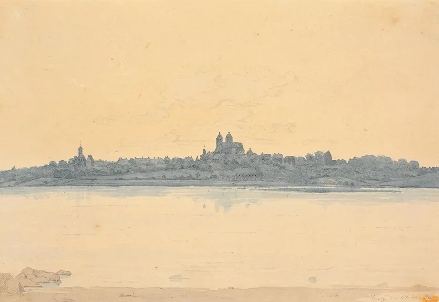 Viborg Seen from Asmild Klosterhave Near S Nders
