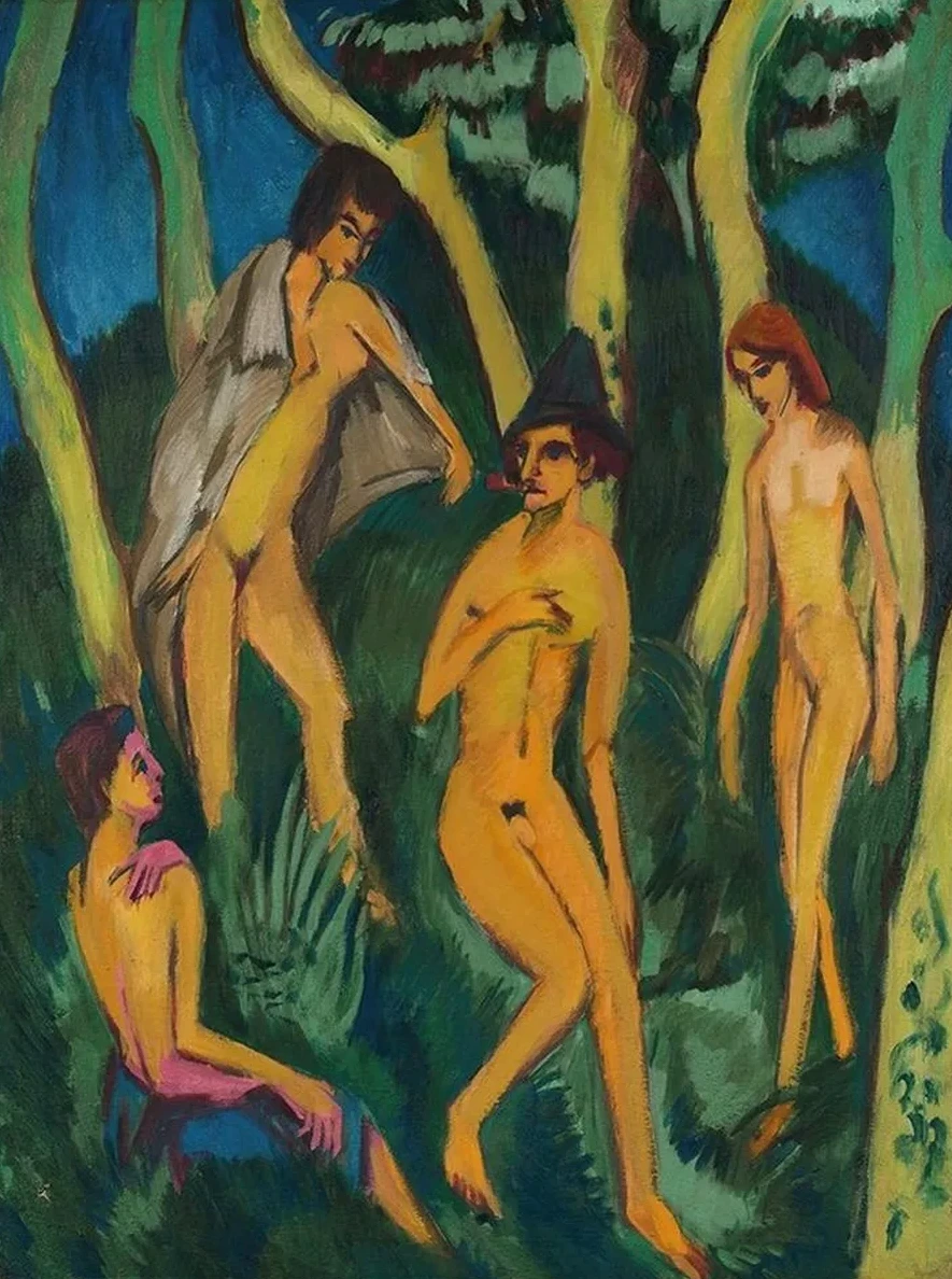 Vier Akte Unter B Umen (four Nudes Under Trees)