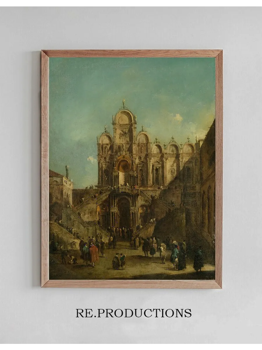 View Of Campo San Zanipolo With The Loggia Erected On The Occasion Of The Blessing Of Pope Pius Vi