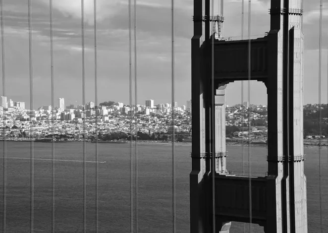 View Of San Francisco black and white