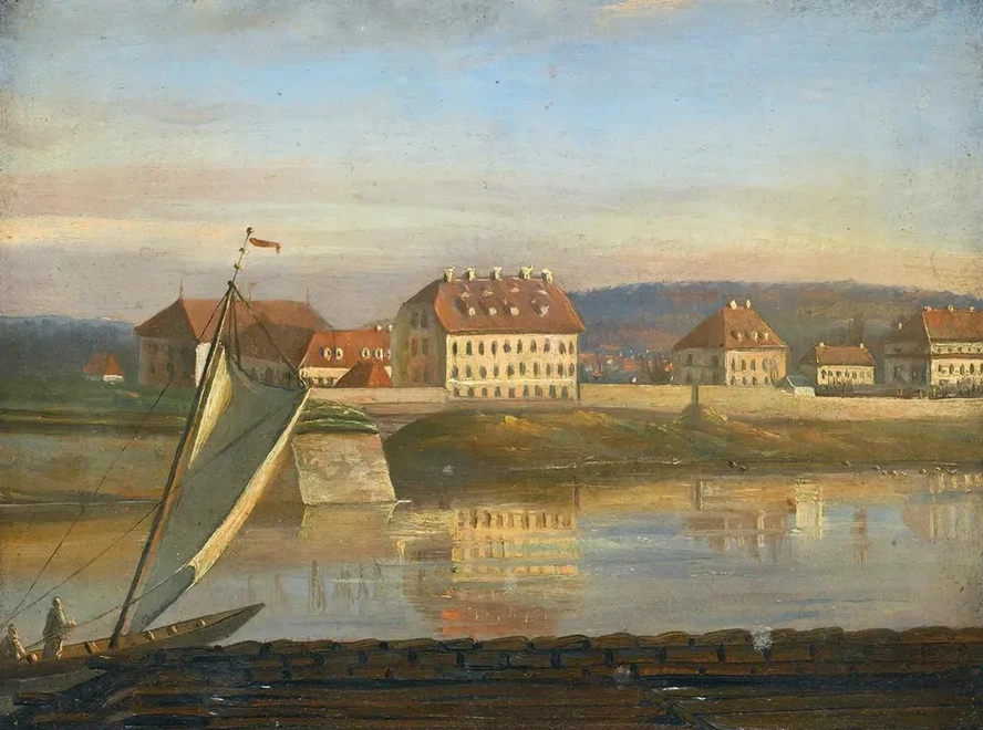 View Over The Elbe And The Barracks