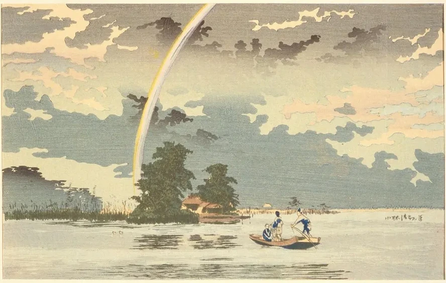 View at dusk, Hashiba, Tokyo