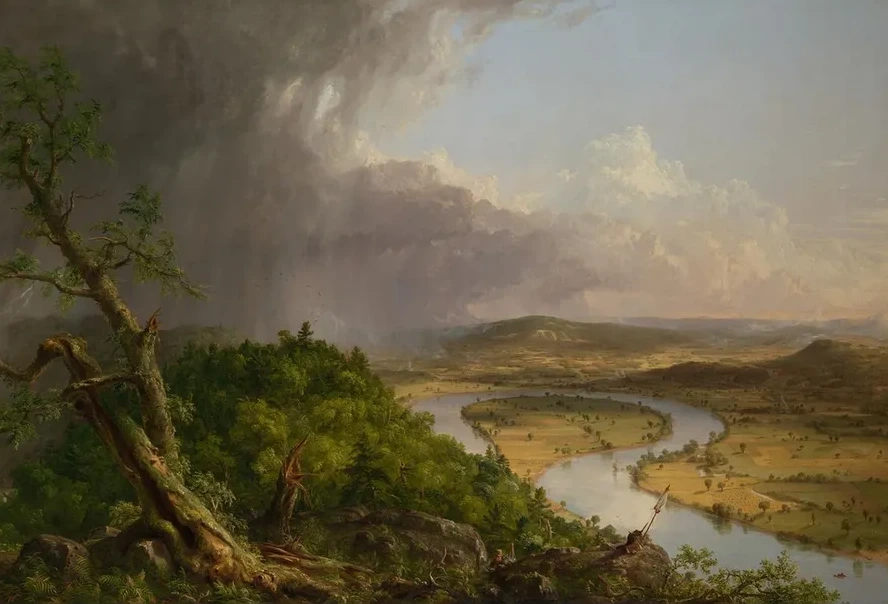 View from Mount Holyoke, Northampton, Massachusetts, After a Thunderstorm the Oxbow