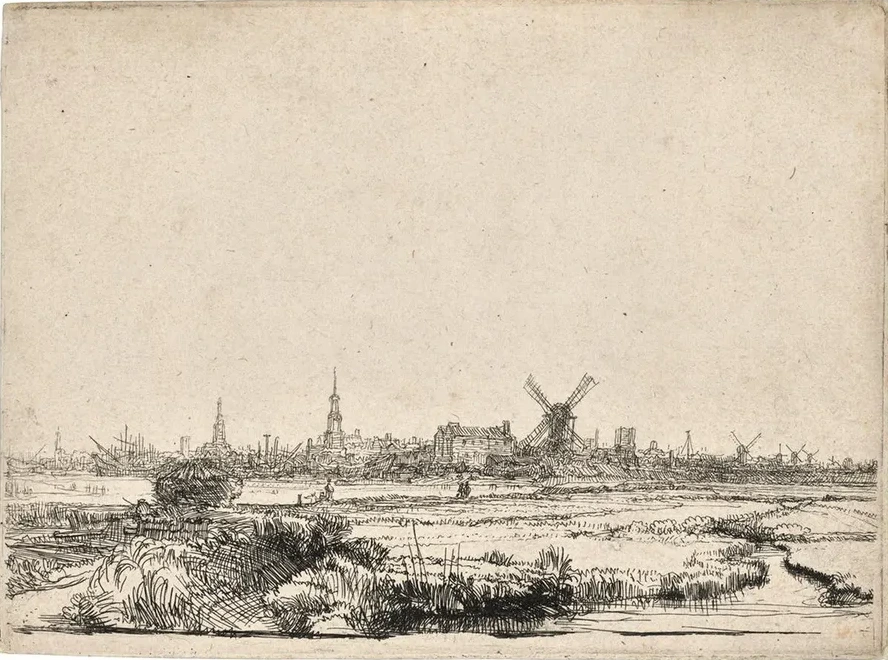 View of Amsterdam from the Kadijk