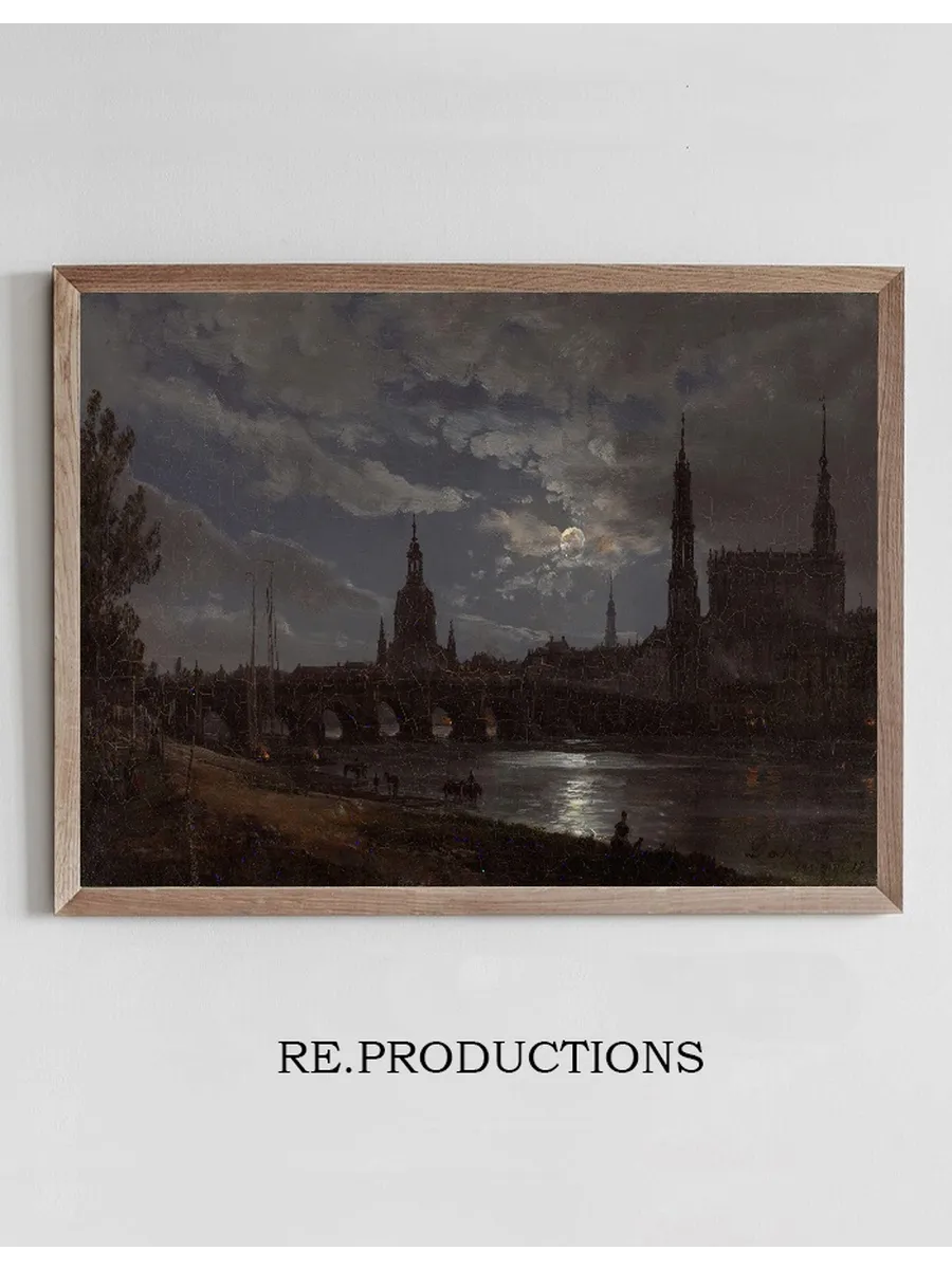 View of Dresden by Moonlight