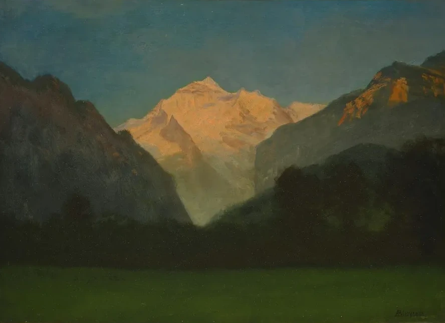 View of Glacier Park or Sunset on Peak