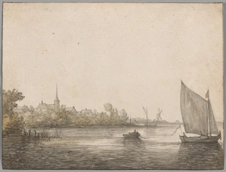 View of IJsselmonde Seen Across the New Maas