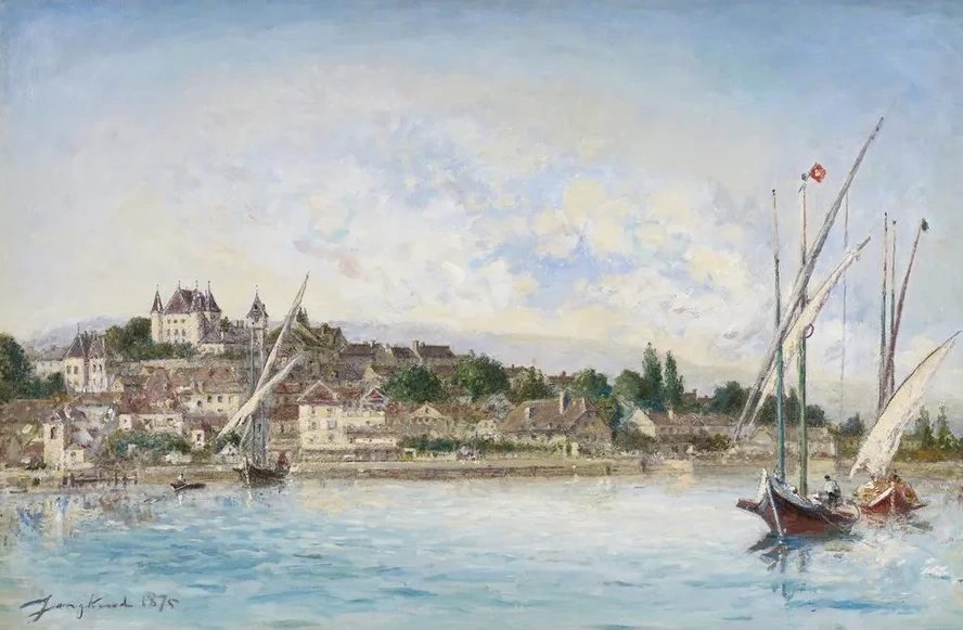 View of Lake L man at Nyon