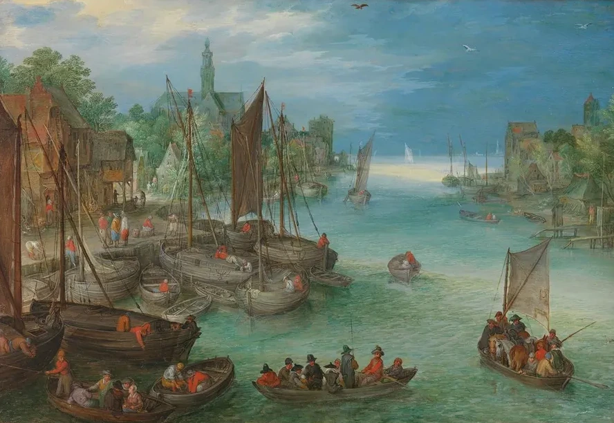 View of a City along a River