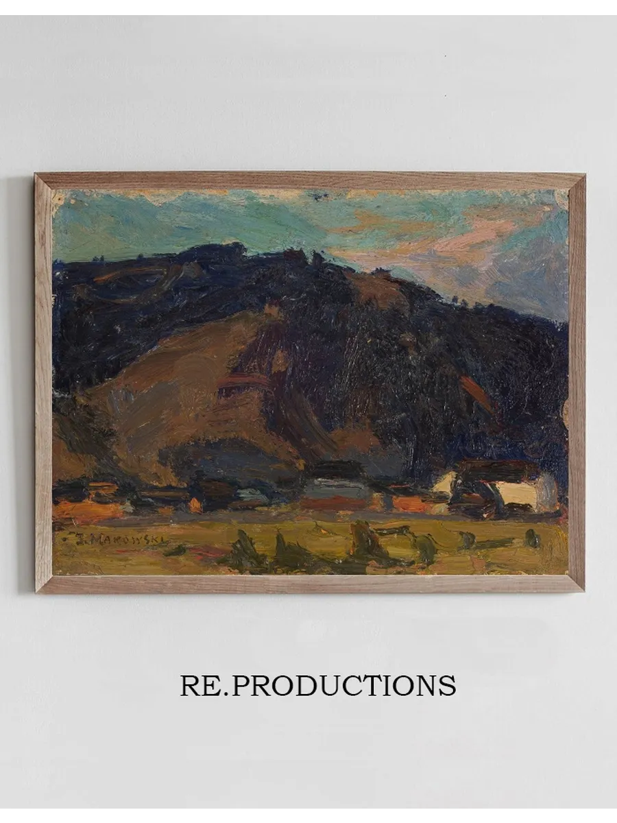 View of a Village Against the Background of a Mountain