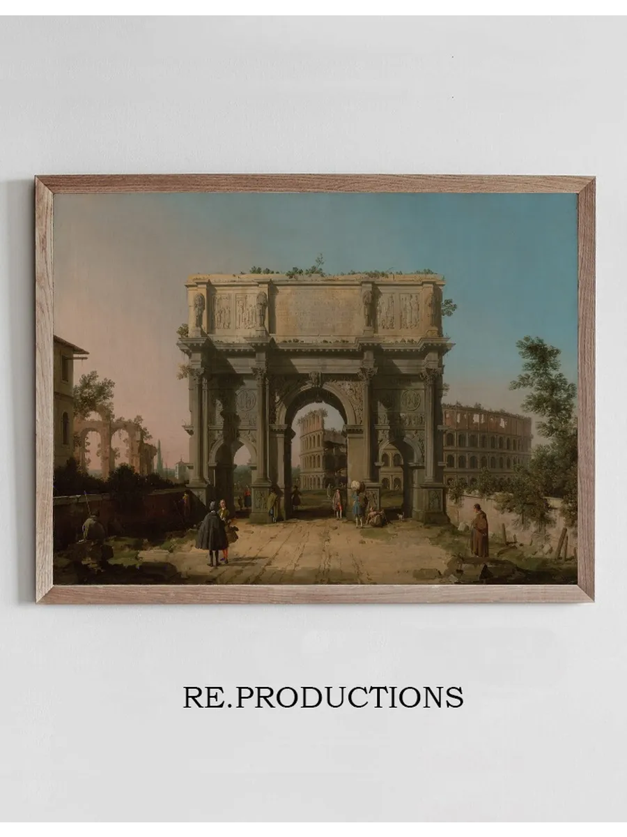 View of the Arch of Constantine with the Colosseum