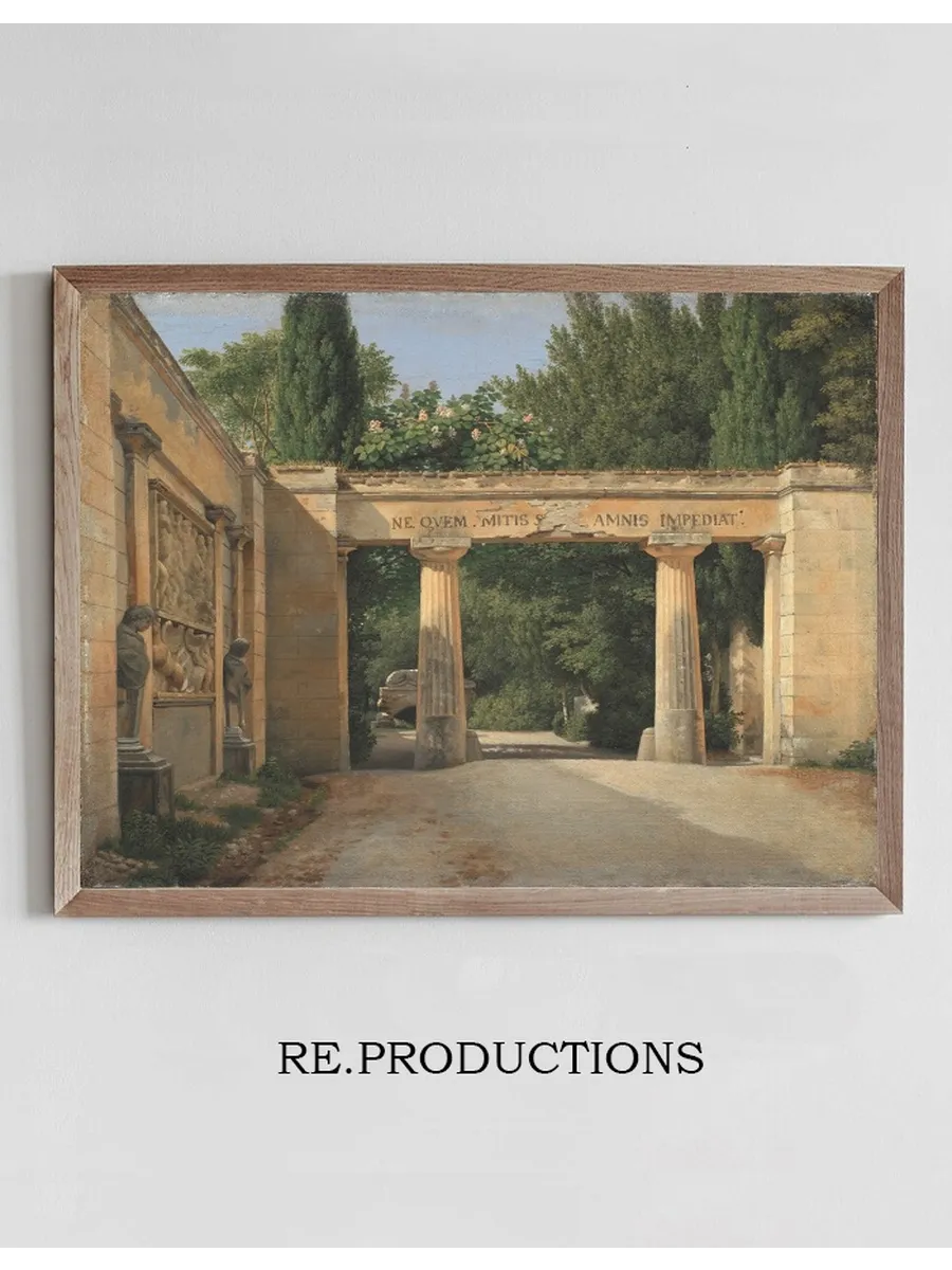 View of the Garden of the Villa Borghese in Rome