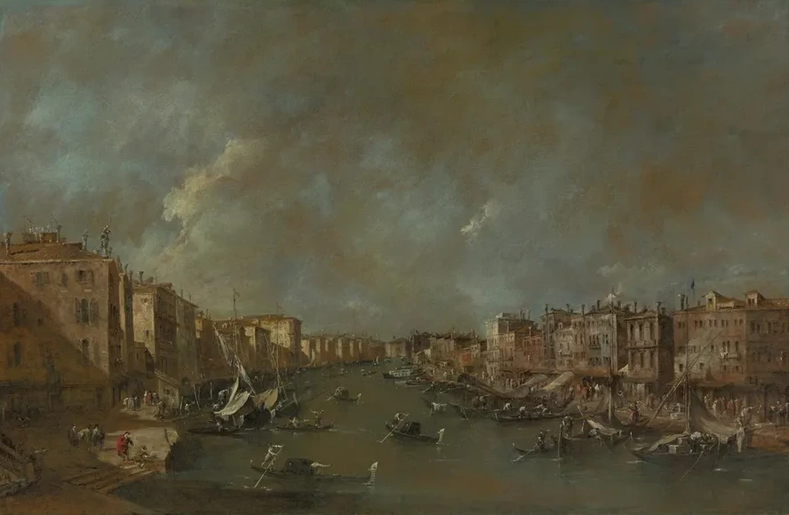 View of the Grand Canal from the Ponte diRialto