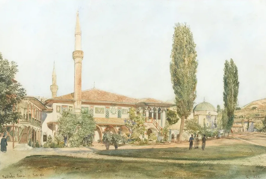 View of the Khan's Palace at Bakhchisarai, Crimea