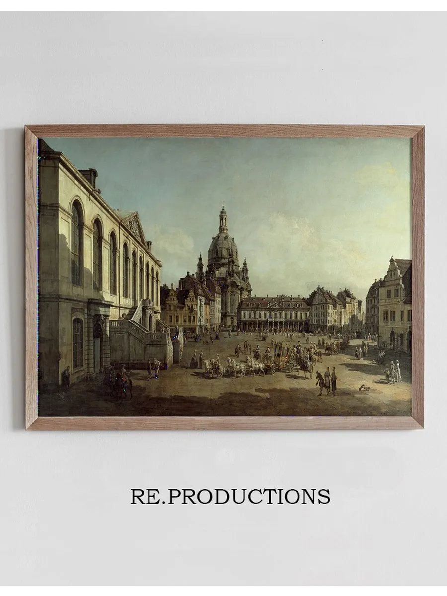 View of the Neumarkt in Dresden from the J Denhofe