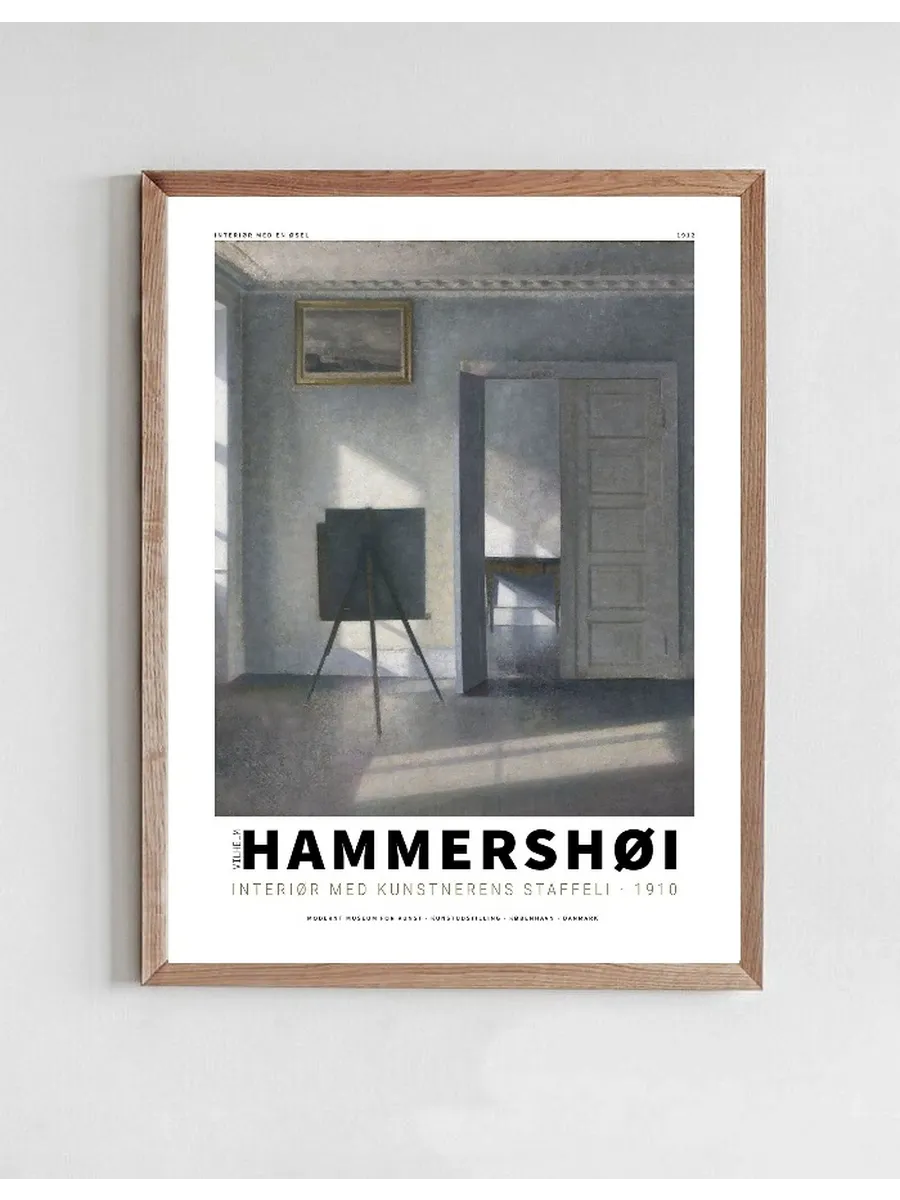 Vilhelm Hammershoi - Interior Med En Osel