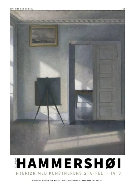 Vilhelm Hammershoi - Interior Med En Osel