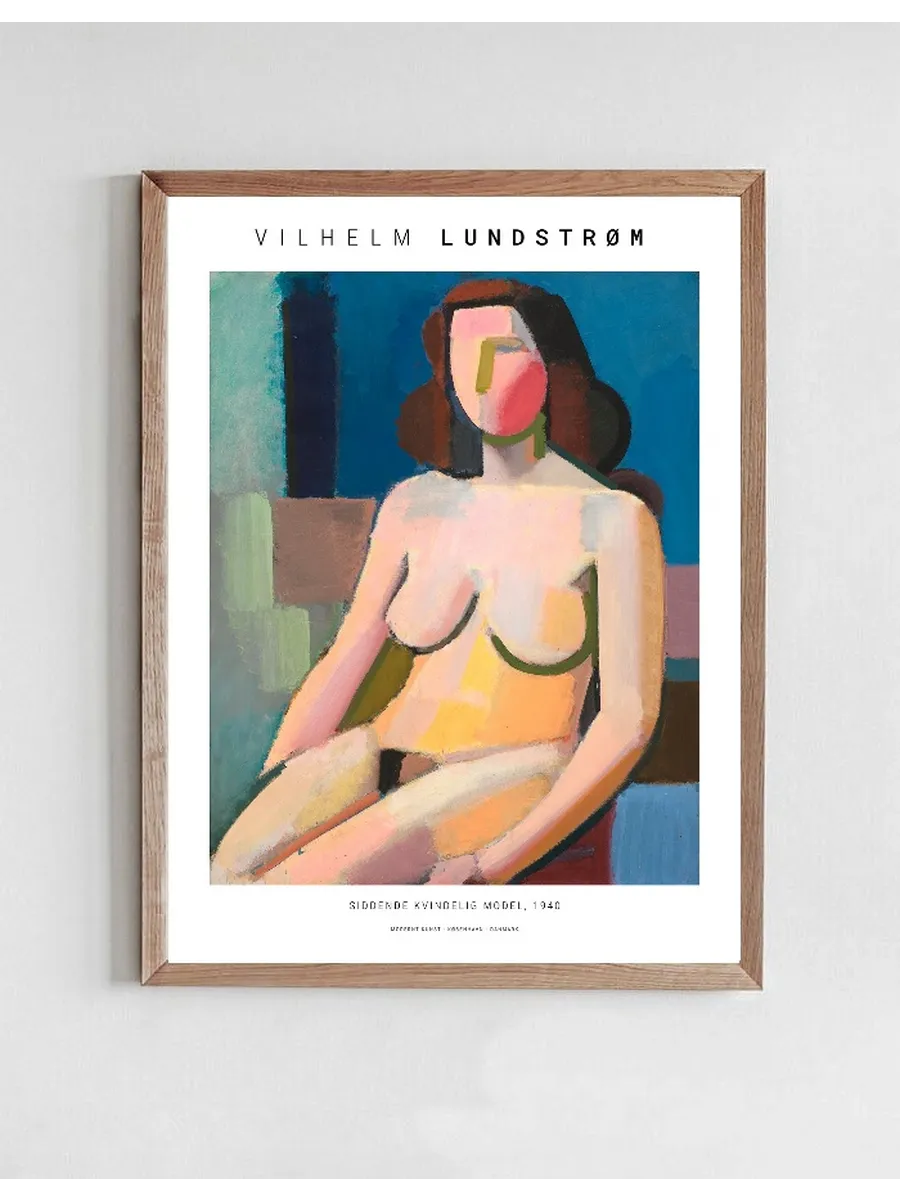 Vilhelm Lundstr M - Siddende Kvindelig Model