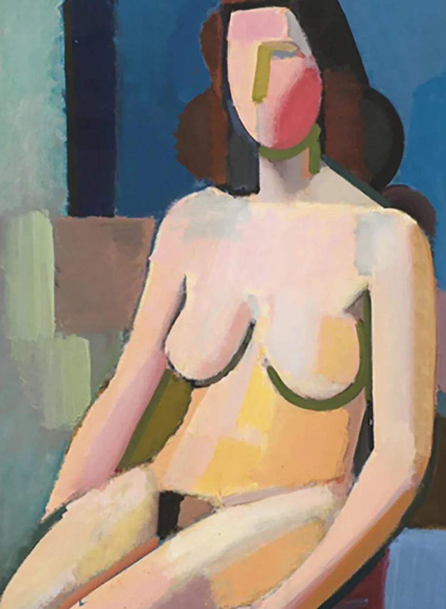 Vilhelm Lundstrom, Seated Female Nude