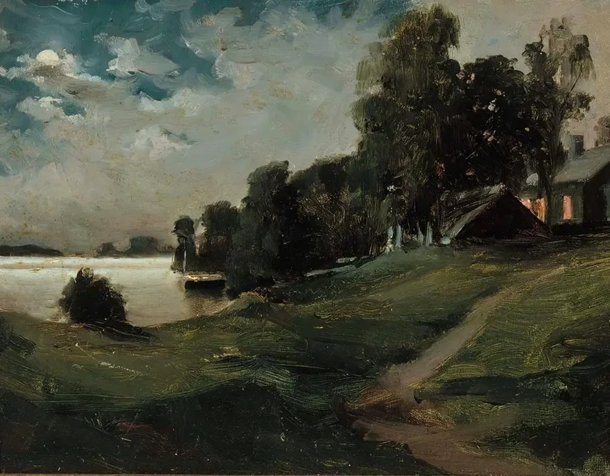 Villa at Haikko in the Moonlight