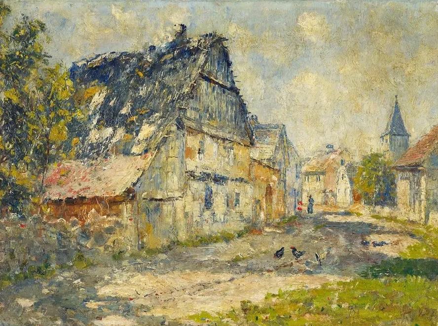 Village Street in Ehringsdorf Near Weimar