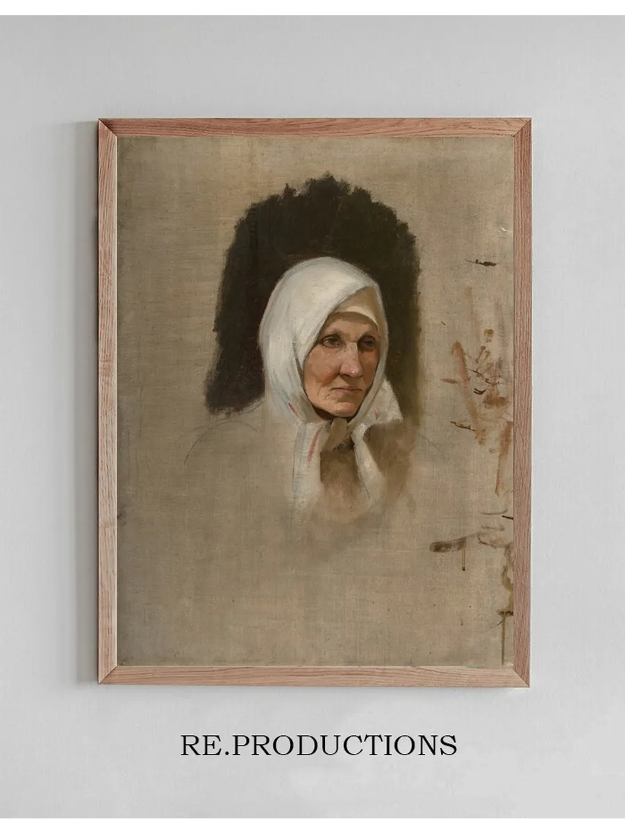 Village Woman in a White Scarf