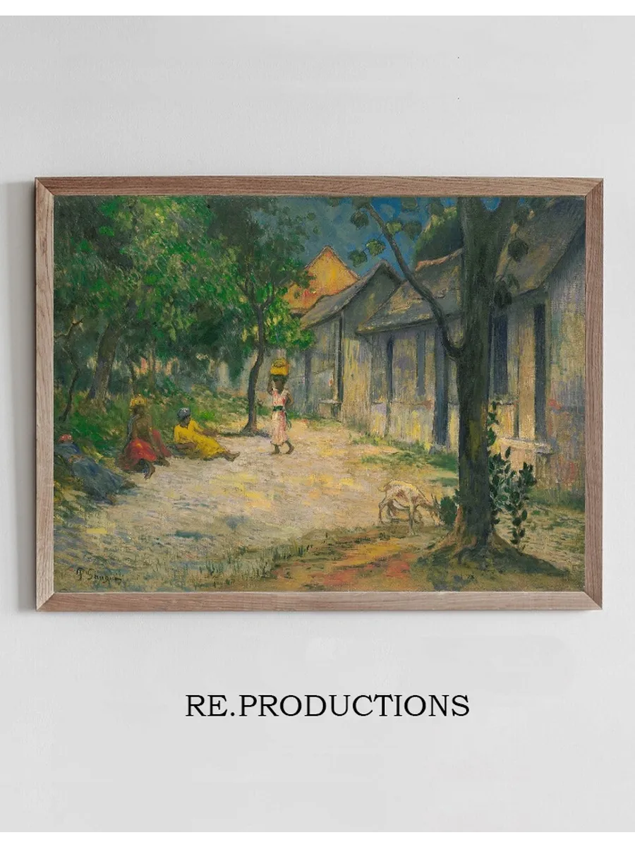 Village in Martinique (femmes et Chevre Dans le Village)