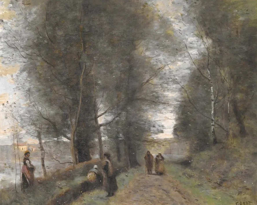 Ville d Avray, Woodland Path Bordering the Pond