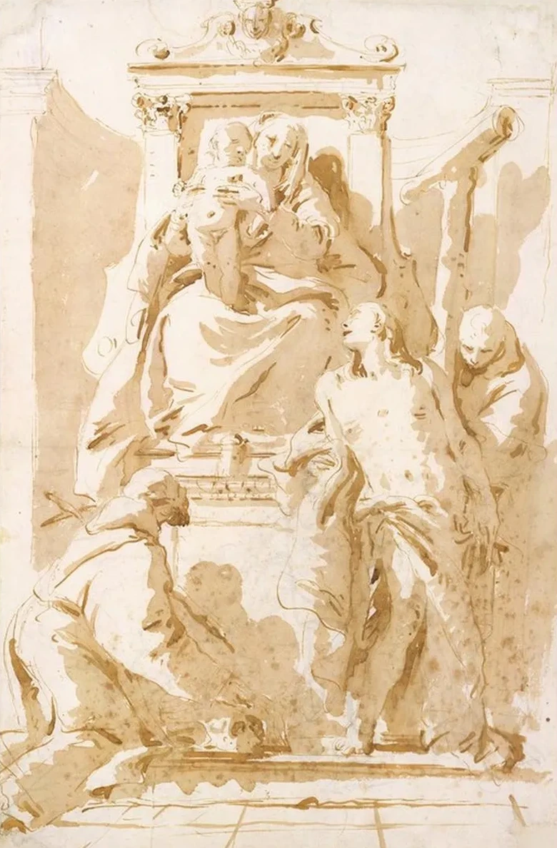 Virgin and Child with Saint John of the Cross, Saint Sebastian, and Saint Peter of Alcantara